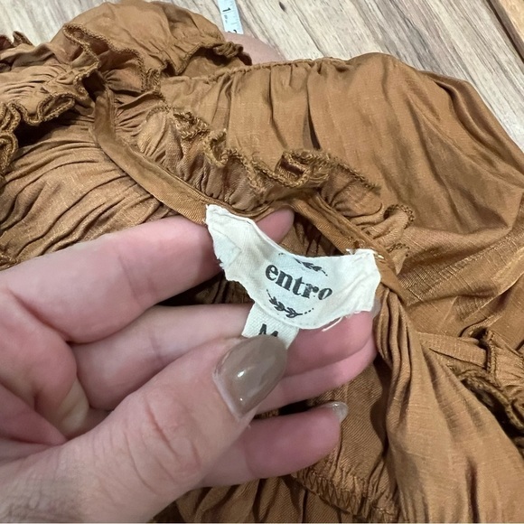 Anthropologie Entro Long-Sleeved Tiered Midi Dress - Picture 14 of 15